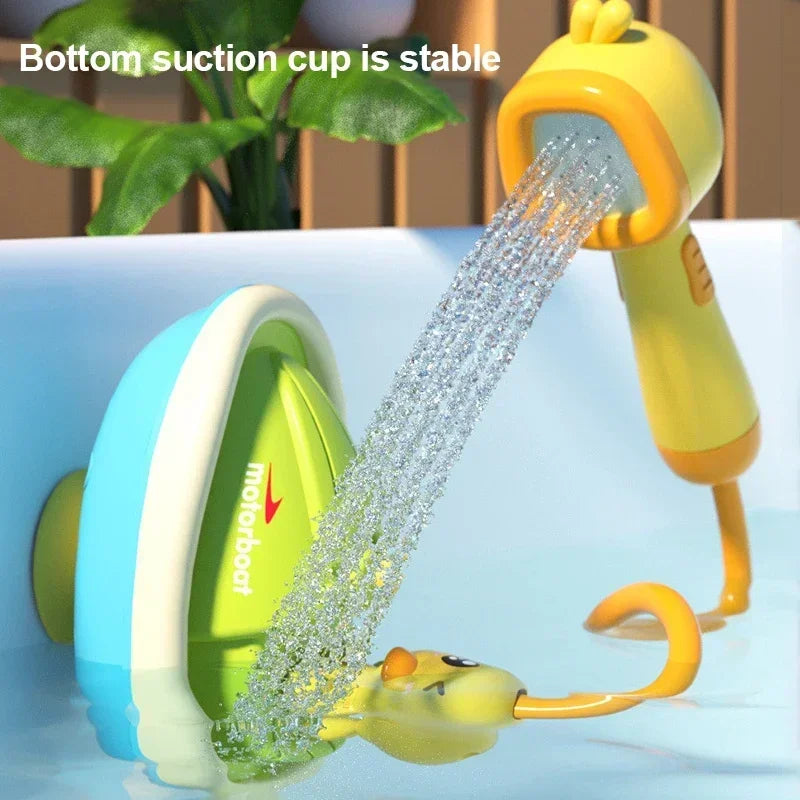Cute Duck Electric Water Spray Bathroom Bathing Toys Baby Bath Toys Kids Bath and Shower Bathtubs Interactive Boy Girl Gifts Hot