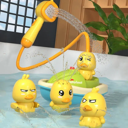 Cute Duck Electric Water Spray Bathroom Bathing Toys Baby Bath Toys Kids Bath and Shower Bathtubs Interactive Boy Girl Gifts Hot