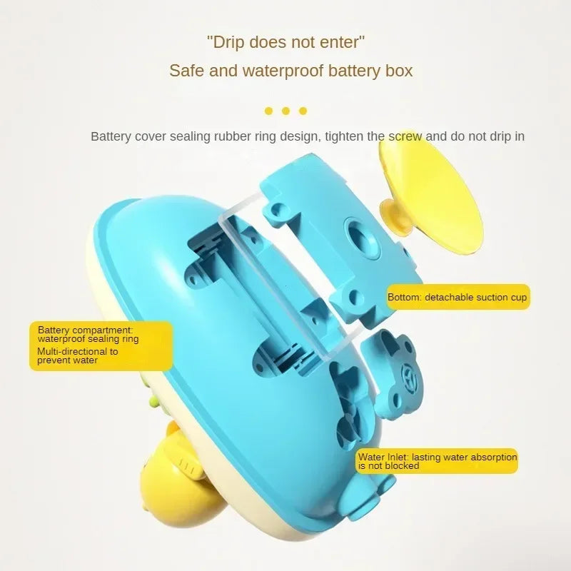 Cute Duck Electric Water Spray Bathroom Bathing Toys Baby Bath Toys Kids Bath and Shower Bathtubs Interactive Boy Girl Gifts Hot
