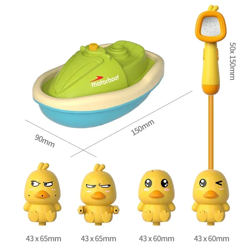 Cute Duck Electric Water Spray Bathroom Bathing Toys Baby Bath Toys Kids Bath and Shower Bathtubs Interactive Boy Girl Gifts Hot