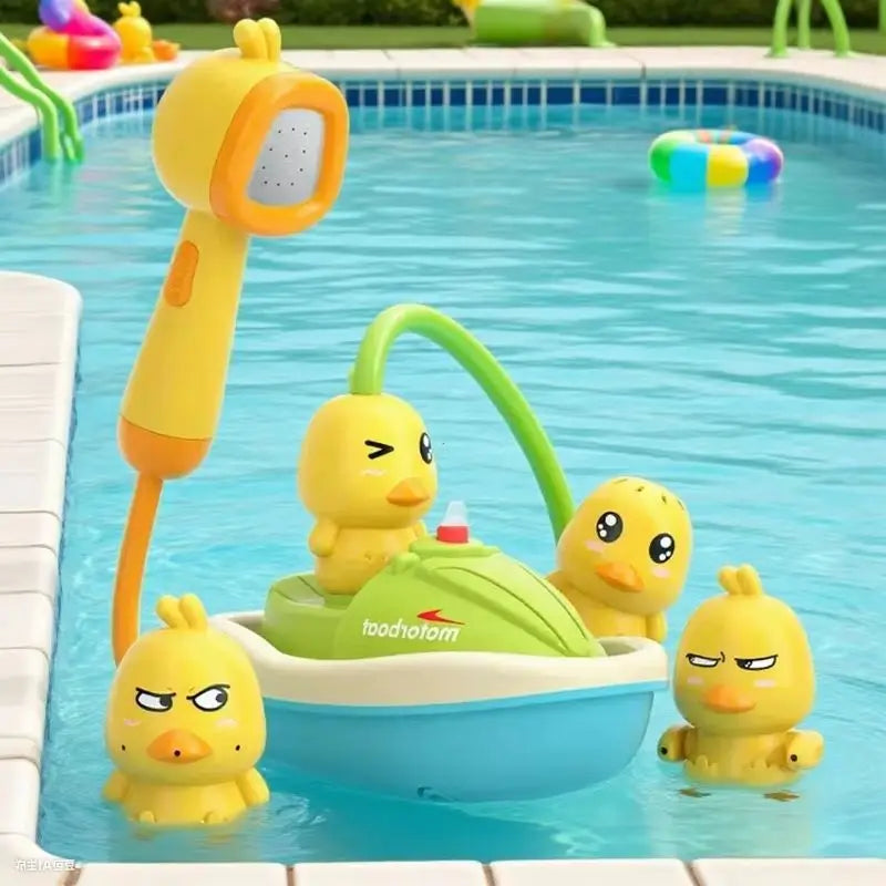 Cute Duck Electric Water Spray Bathroom Bathing Toys Baby Bath Toys Kids Bath and Shower Bathtubs Interactive Boy Girl Gifts Hot
