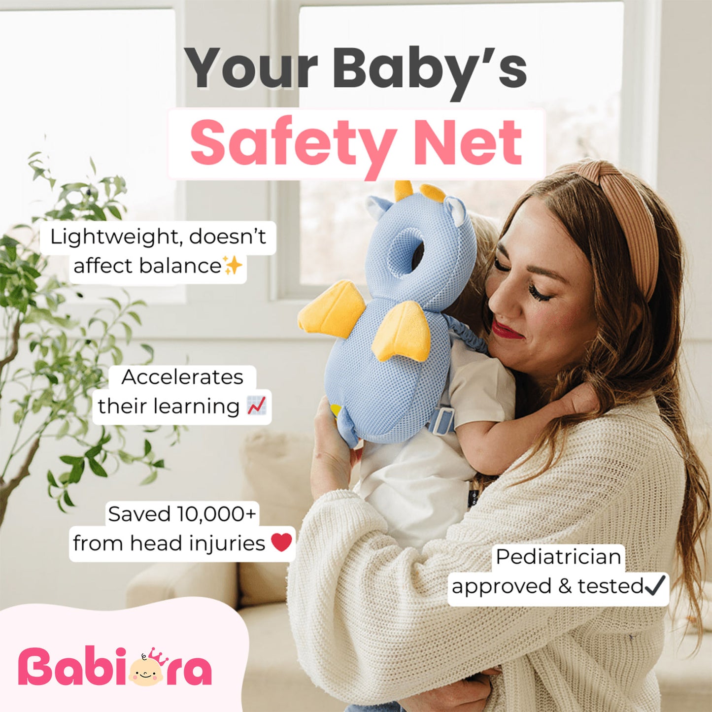 Baby Head Protector Safety Pillow for Toddlers Soft PP Cotton Cartoon Backpack Cushion Infant Child Security Headgear Kid